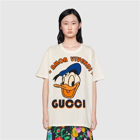 gucci donald duck t-shirt mens|Gucci Donald Duck t shirt.